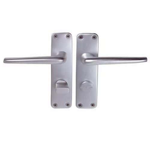 Altro Lynx Door Handle - Bathroom Set - Satin Aluminium