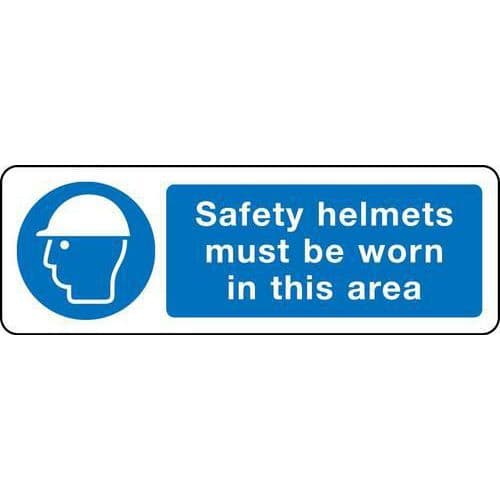 Safety Helmets In This Area - Sign