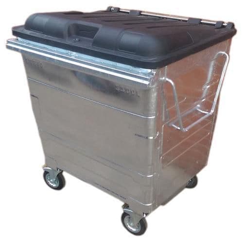 Galvanised Steel Wheelie Bins - 4 Wheels