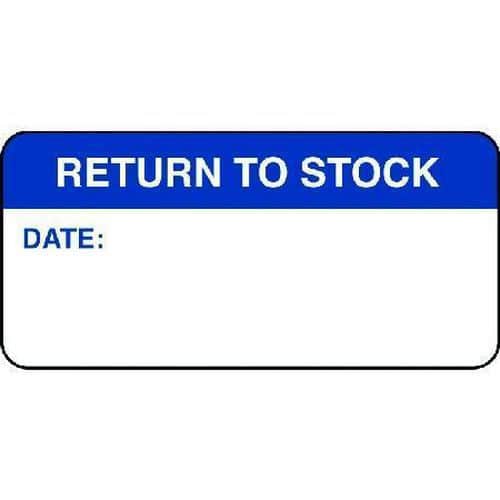 Quality Control Labels - Return to Stock Labels