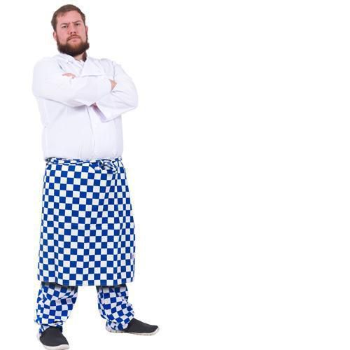 Blue Checked Half Apron