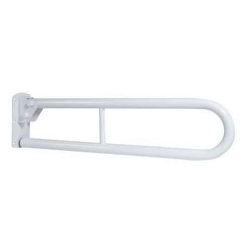 Trombone Shaped Hinged Support Rail - 800mm - White