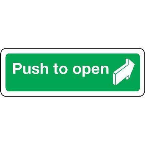 Push To Open - Sign