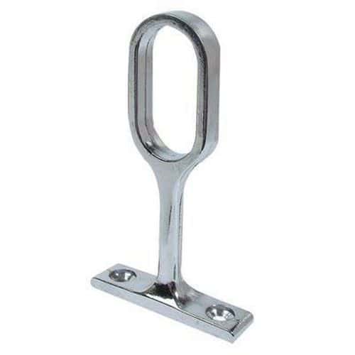 Oval Tube Centre Bracket - 32 x 15mm - Chrome Plated