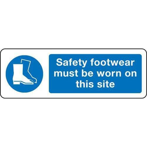 Safety Footwear On This Site - Sign