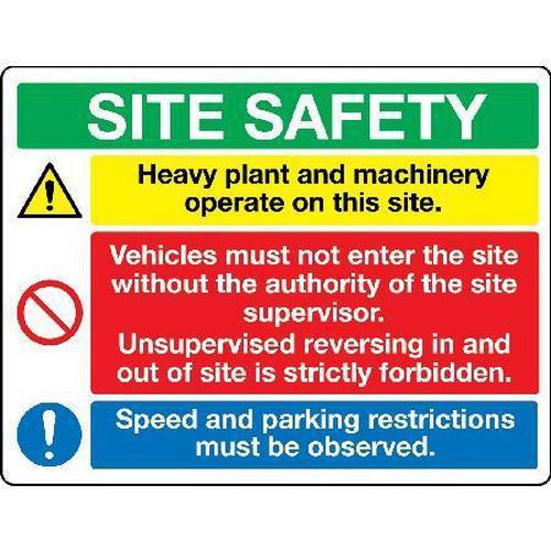Heavy Plant & Machinery Operate - Sign