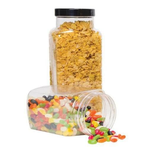 Clear Slimline PET Jars - Pack of 10