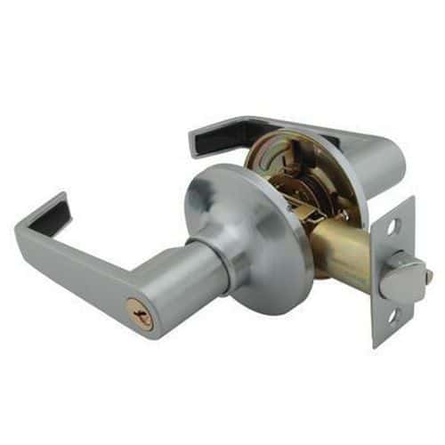 Touchpoint Hotel Door Lever Set - Entrance - Satin Chrome