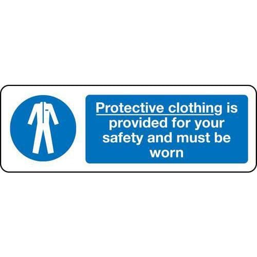 Protective Clothing Is Provided - Sign