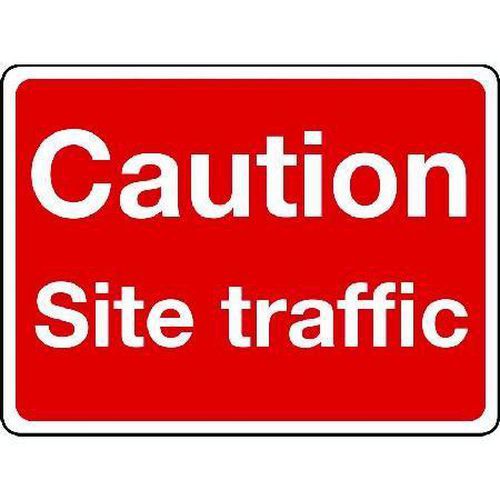 Caution Site Traffic Sign - Wall Or Post - Traffic/Car Park Safety