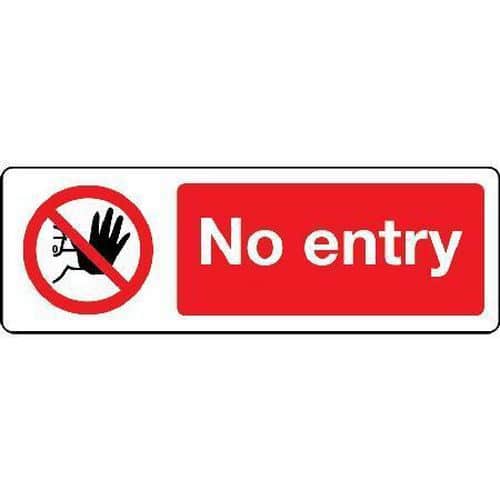 No Entry Sign Pictorial Stop Hand - Red