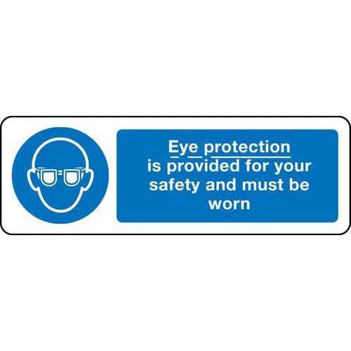 Eye Protection Is Provided - Sign