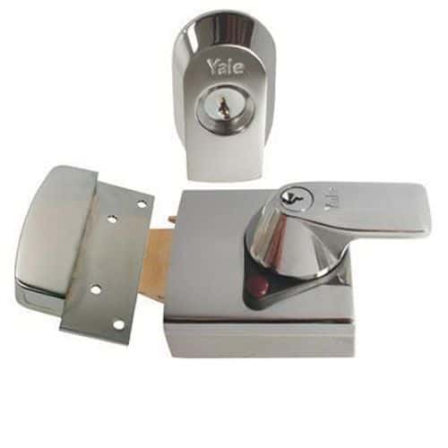 Yale PBS1 BS3621:2004 Nightlatch - 60mm Backset - Polished Chrome