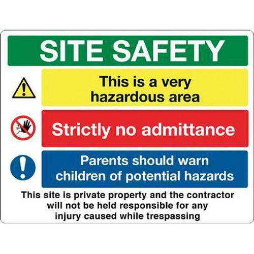 Site Safety - Hazardous Area - Sign