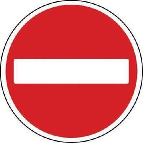 No Entry - Class 2 Sign - Wall Or Post - Traffic/Car Park Safety Signs