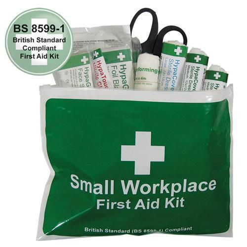 British Standard Compliant Small First Aid Kit in Vinyl Wallet