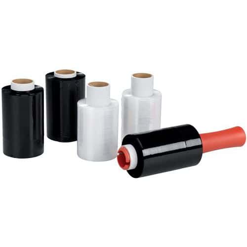 12 Black Stretch Wrap Rolls & Roller - Opaque - 125 Wide - Manutan Expert