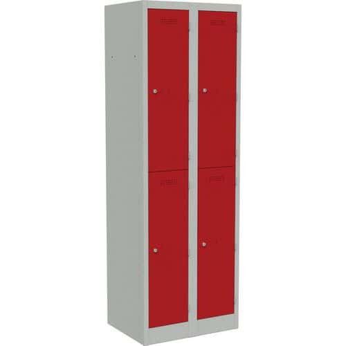 Bisley Metal Storage Lockers - 2 Doors & 2-4 Columns - 1800x600x450mm