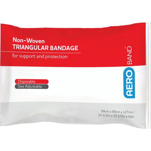 First Aid Triangular Bandage - 90x90x127mm - 10 Pack