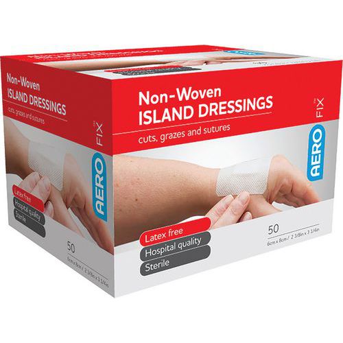 Box Of 50 First Aid Dressings - Island Style - Aerofix