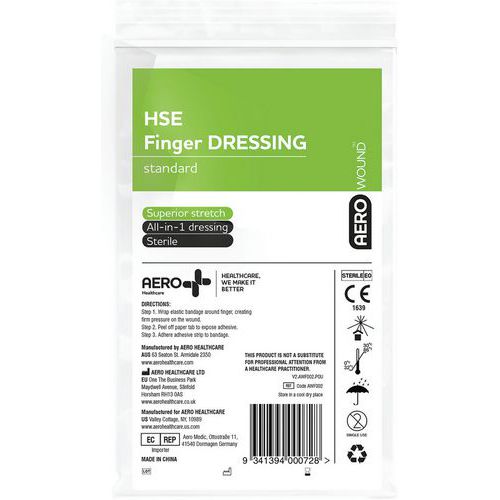 Finger Dressing - First Aid Bandage - Pack 12 - AeroWound
