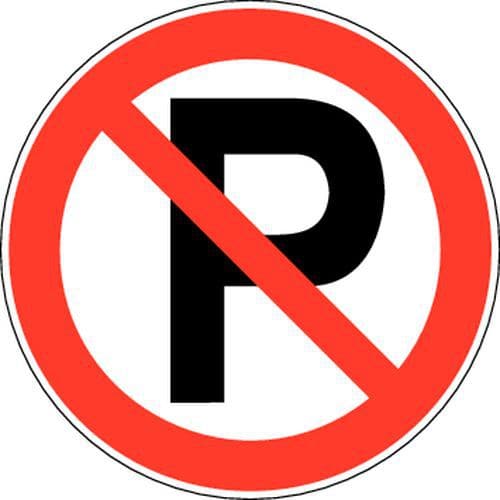 Prohibition sign - No parking - Rigid