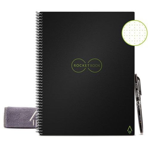 Rocketbook Core Letter notebook, Infinity Black - BIC