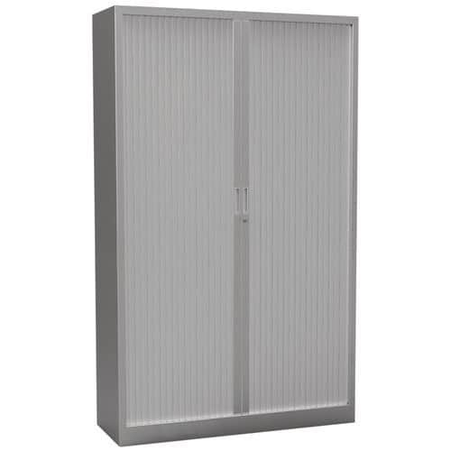 Premium one-colour cabinet with tambour doors - Height 198 cm