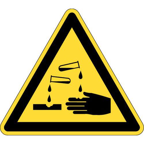 Hazard sign - Corrosive materials - Rigid