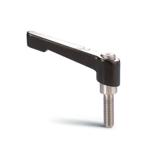 Indexable handle - Steel - With threaded rod