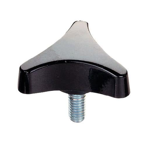 High triangular knob - With threaded rod