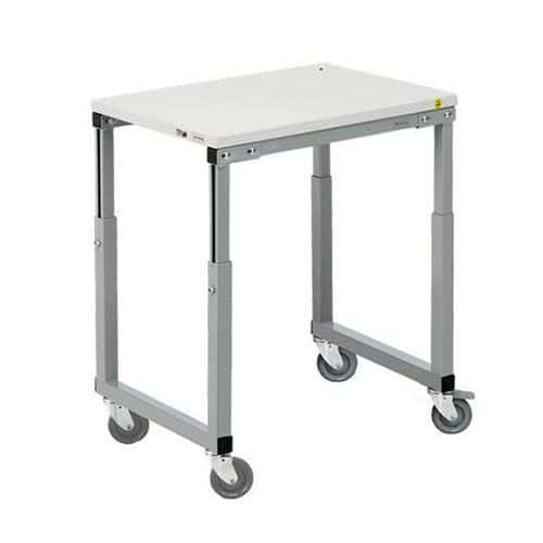 Mobile Workbench with Height Adjustable Capability - Industrial Use