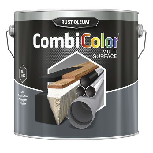 Multi-surface black satin paint - 0.75 L et 2.5 L - Rust-Oleum
