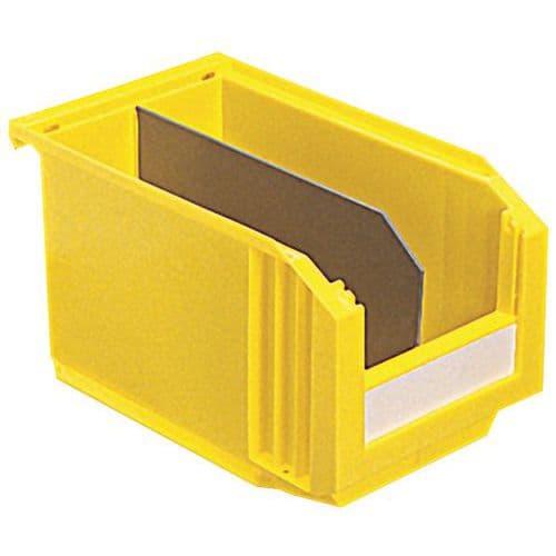 Lengthwise separator for European storage trays