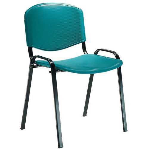 Polypropylene chair with four legs - Black frame - Sokoa