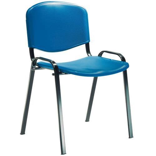 Polypropylene chair with four legs - Black frame - Sokoa