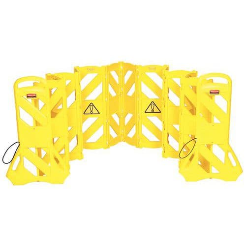 4-m portable mobile barrier - Yellow - Rubbermaid