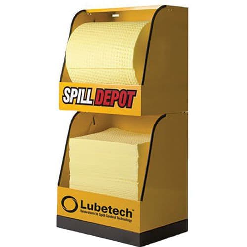 Lubetech Small Spill Depot - 2 x Absorbent Spill Mat Dispensers