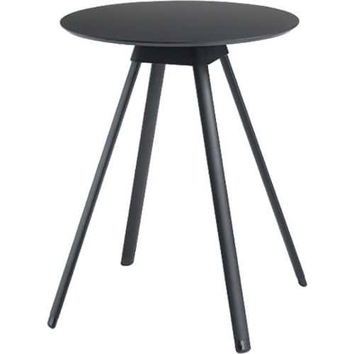 Indoor/Outdoor Dining Table - Low & Round - 73 cm High - Black - Verco