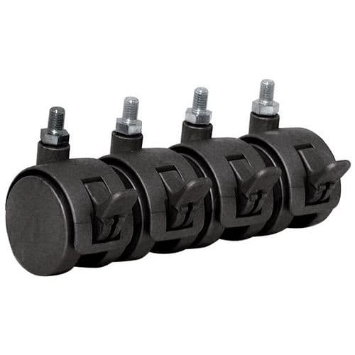 Swivel castors for Montana hanging rail