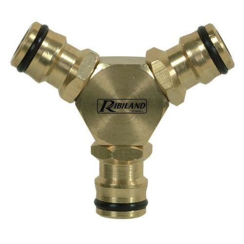 Multifunctional brass triple connector - Male