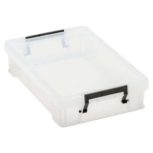 5.5L Box Clear with Grey Handles - Manutan Expert