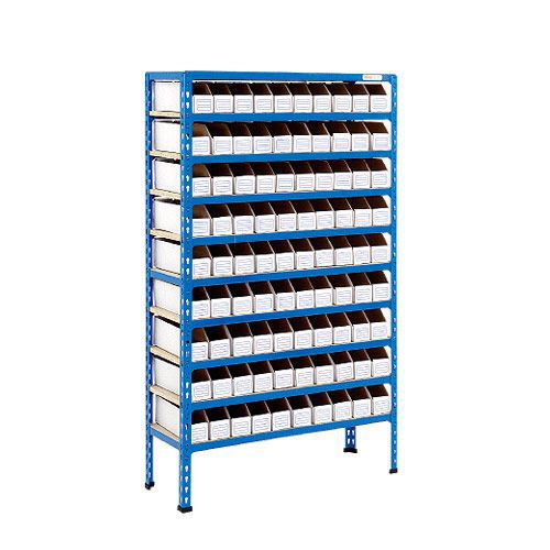 Rapid 2 Shelving (1600h x 915w) 90 Cardboard Picking Bins