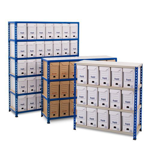 Rapid 2 (1600h x 915w) Flip Top Storage Bays With 25 Boxes