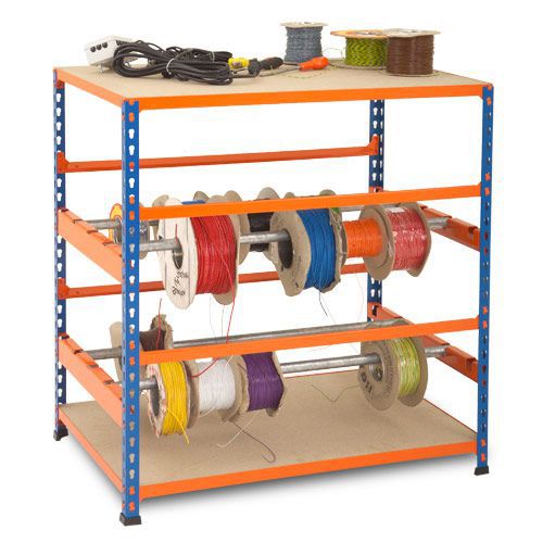 Rapid 2 Mini Reel Racks (990h x 915w) In Blue & Orange