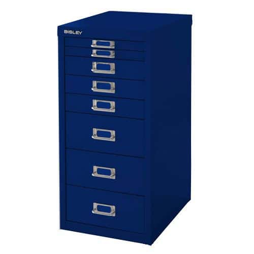 Bisley Metal Office Filing Cabinet - 8 Drawers - Various Colours