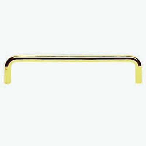 Traditional 9mm D-Bar Cabinet Handle - 153mm Centres - Polished Brass