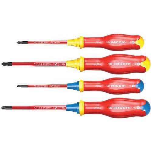 Set of 4 Protwist® Borneo® insulated screwdrivers - 1000 V