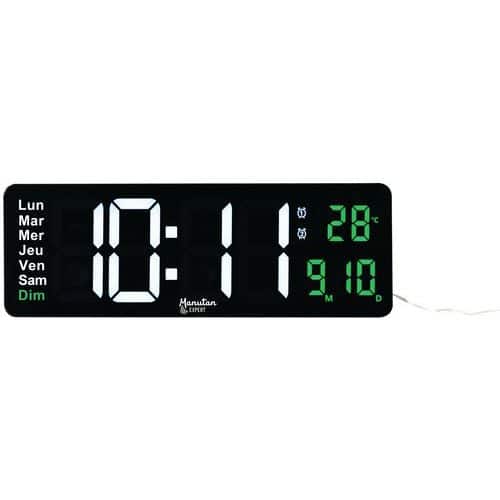 Rectangular LED wall clock - Manutan