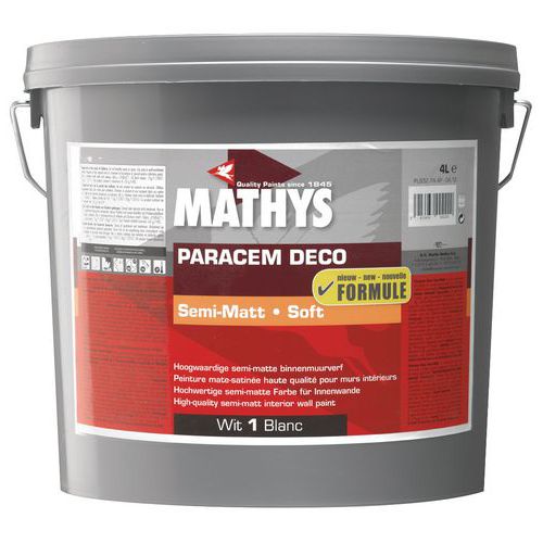Mathys high-quality semi-matt acrylic paint, white, 4 and 10 L - Rust-Oleum